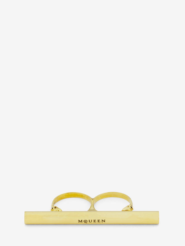 ALEXANDER MCQUEEN - T-Bar Double Ring - Item 804618J161G0448